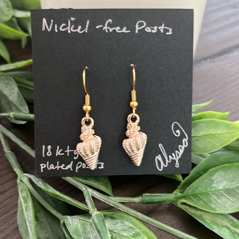 Handmade seashell earrings